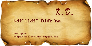 Kálló Diána névjegykártya